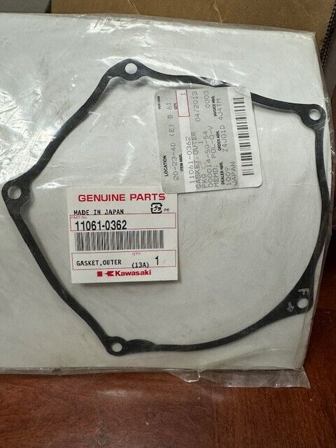 NEW GENUINE KAWASAKI 2009 - 2016 KX250F OUTER CLUTCH COVER GASKET 11061-0362