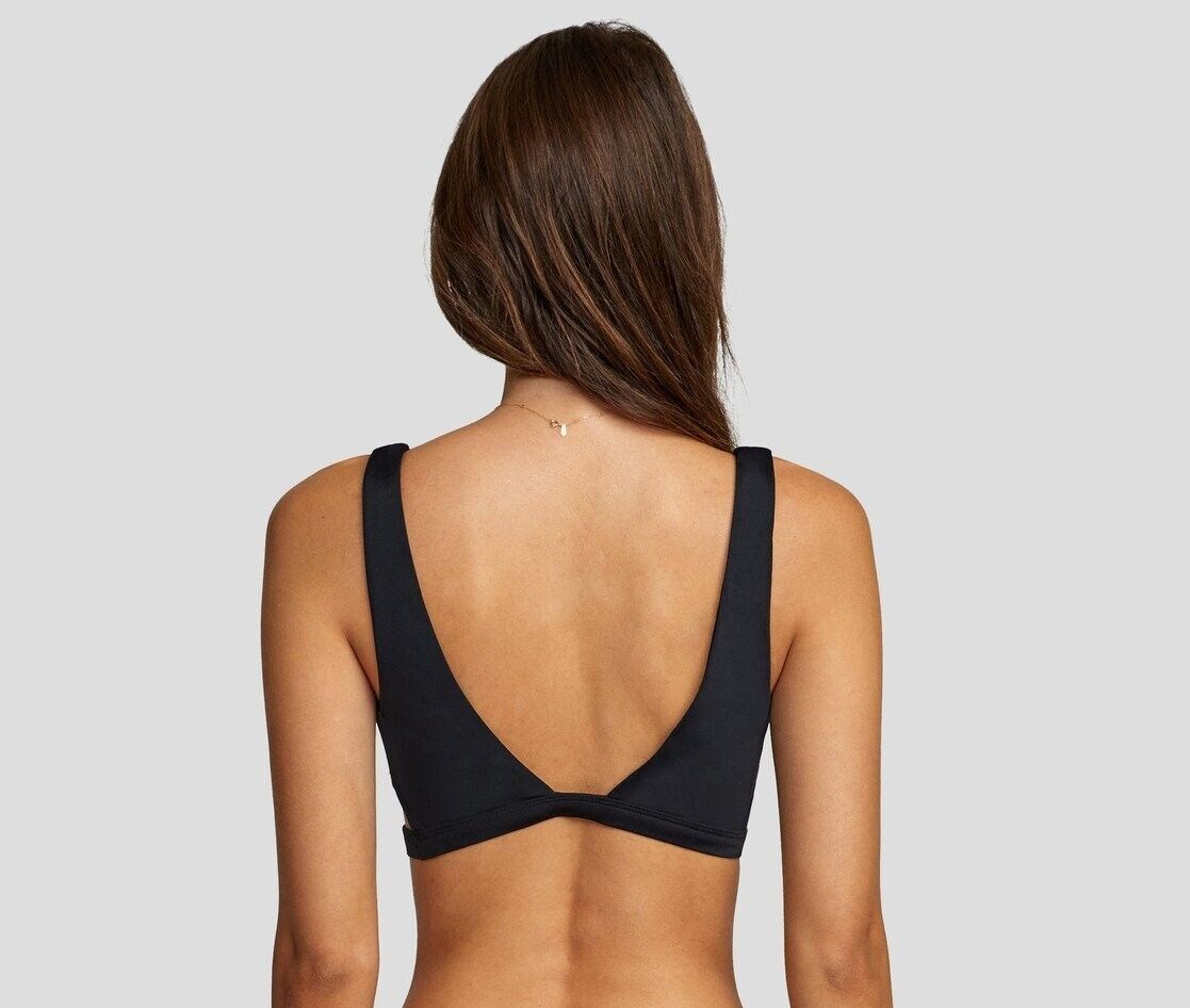 Solid Bralette Bikini Top BLK Size M